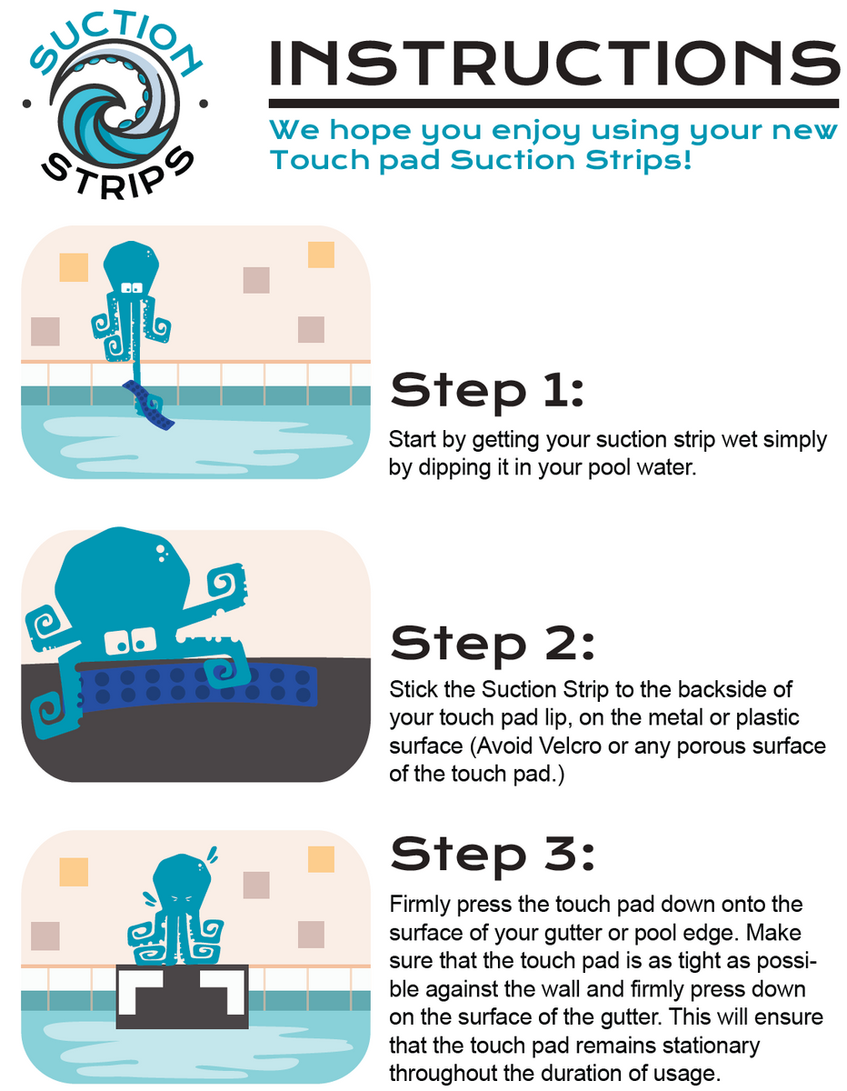 Touchpad Suction Strip Swimnerd Pace Clocks