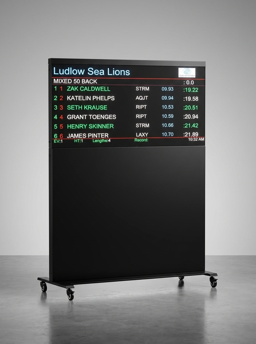 Swimnerd Outdoor Mobile Swimming Scoreboard – SWIMNERD PACE CLOCKS